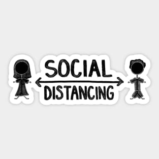 Social Distancing Sticker